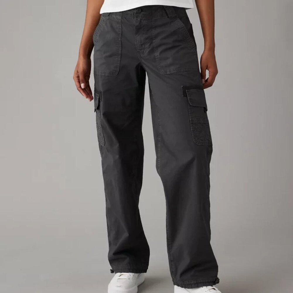 AE Baggy Cargo Jogger Pants size 8 Long - Picture 2 of 8